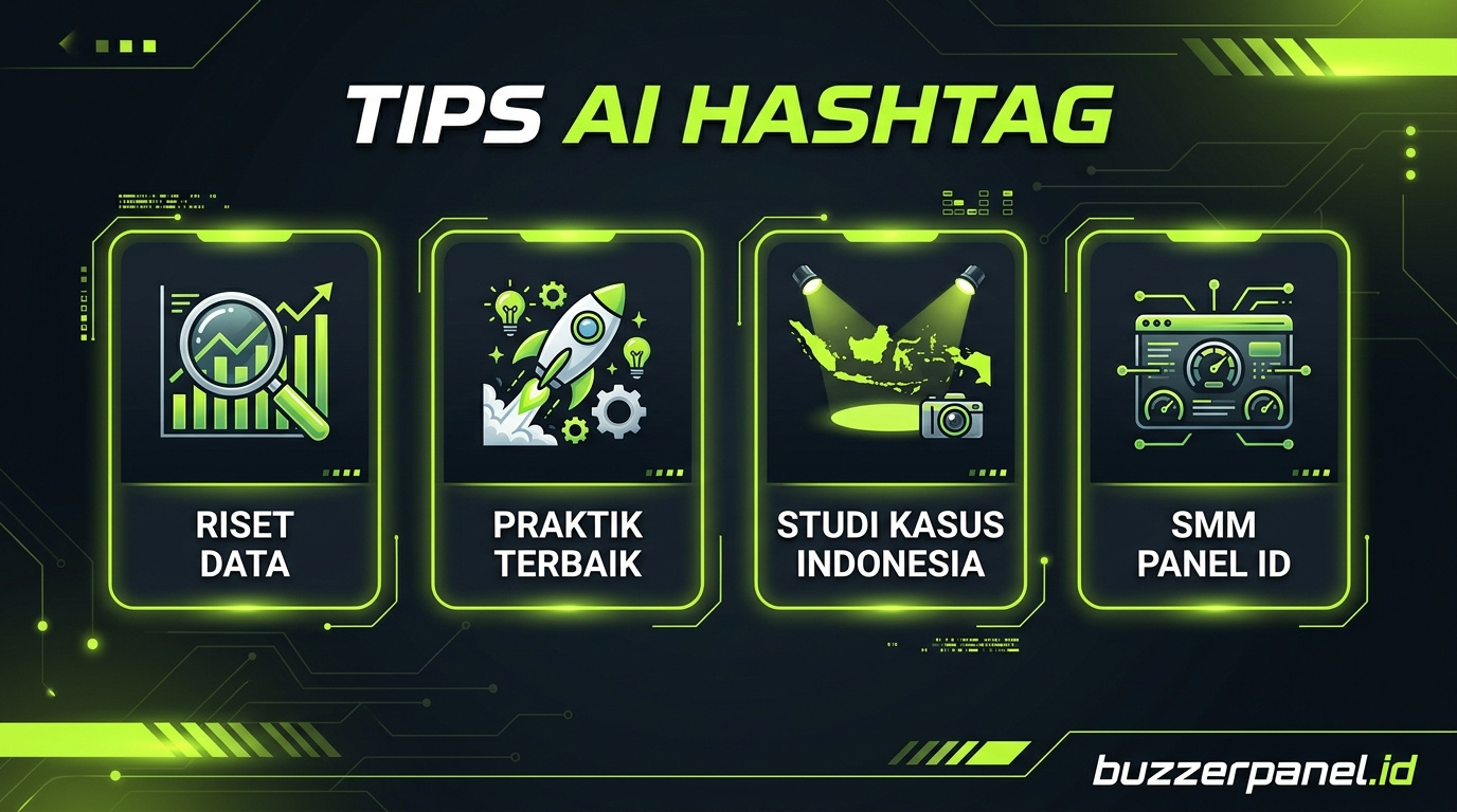 Infografik tips Ai Tools Hashtag Recommender