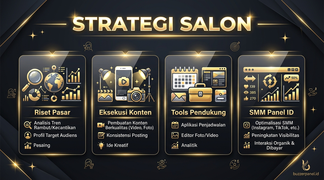 Infografik strategi Promosi Salon Tiktok 2026 - Salon