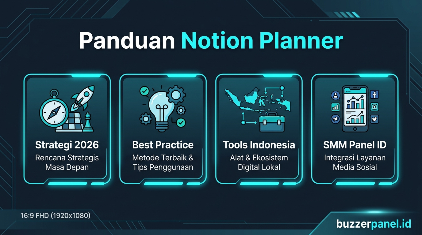 Infografik tips Notion Content Planner Creator 2026 - panduan Notion Planner
