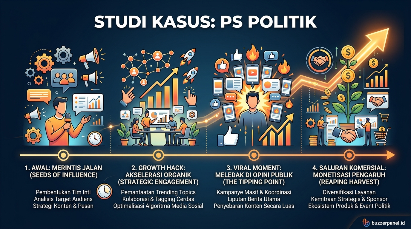 Timeline storytelling Promosi Akun Public Speaker Politik 2026