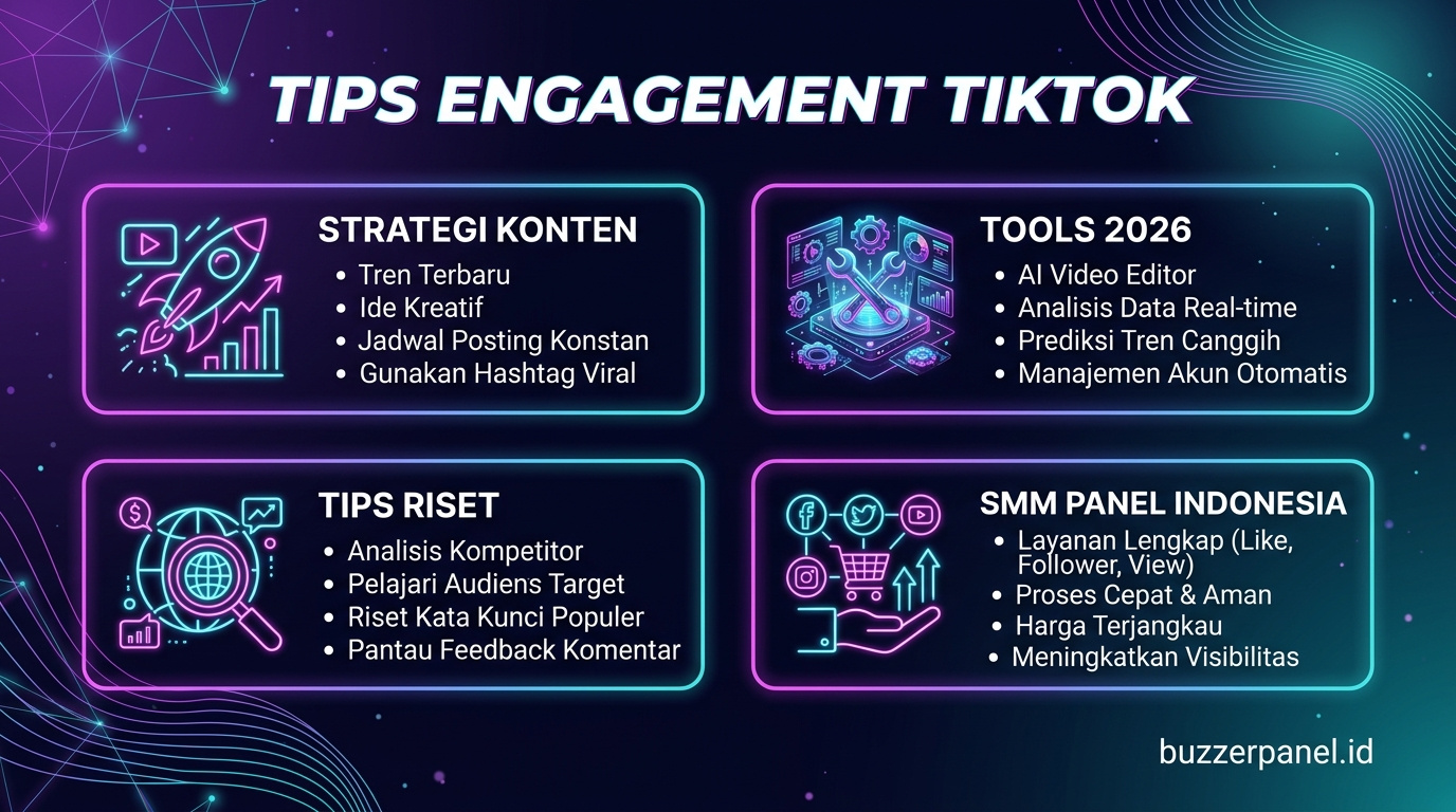 Engagement TikTok Organik Strategy | Buzzerpanel.id Strategi konten dan sound TikTok organik