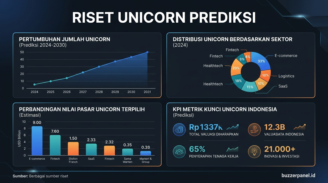 Data visualization Prediksi Startup Unicorn Indonesia 2026