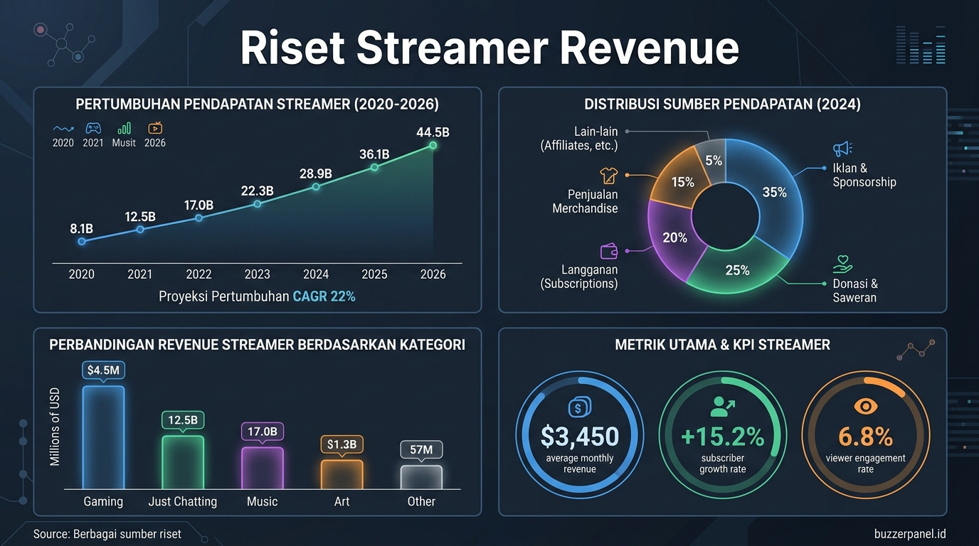 Riset Tren Streamer Revenue Indonesia 2026 Data Data visualization Tren Streamer Revenue Indonesia 2026