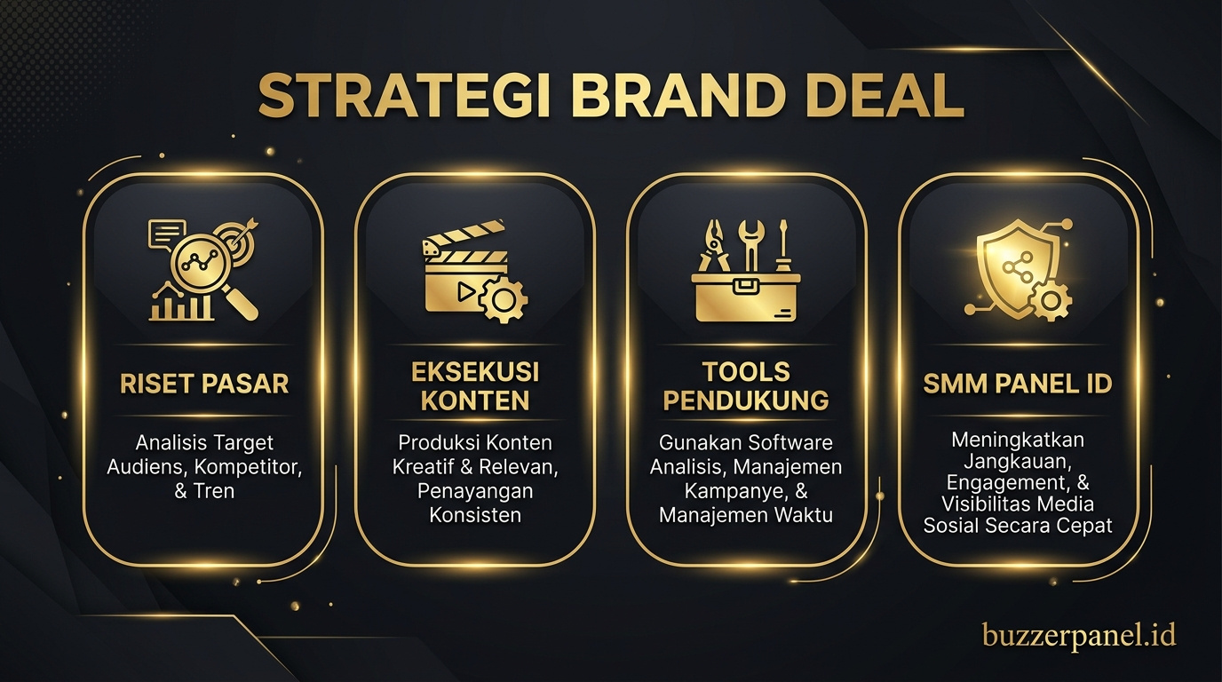 Strategi Cara Dapat Brand Deal Creator 2026 Infografik strategi Cara Dapat Brand Deal Creator 2026 - Brand Deal
