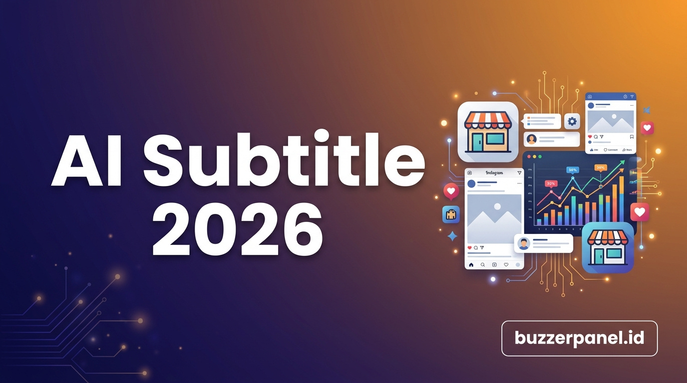 Ilustrasi Ai Tools Subtitle Generator 2026 - AI Subtitle BuzzerPanel Indonesia