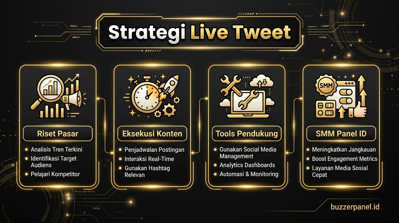 Strategi Live Tweet Event Olahraga 2026 Infografik strategi Live Tweet Event Olahraga 2026 - Live Tweet