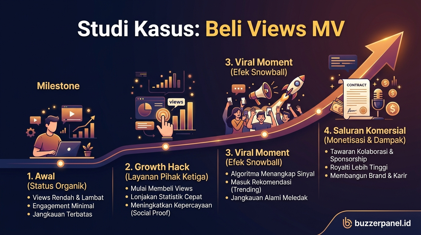 Timeline storytelling Beli Views Youtube Music Video 2026