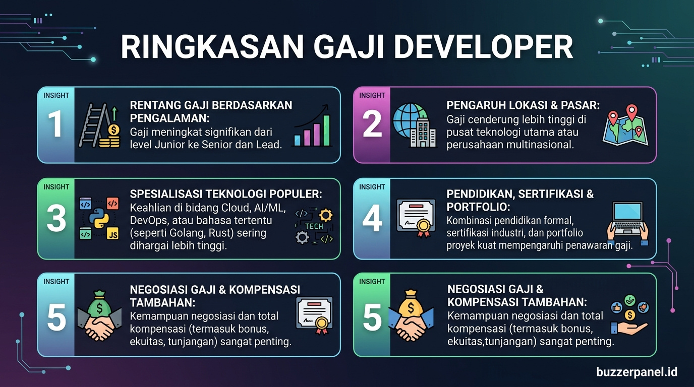 Ringkasan insight Riset Gaji Developer Indonesia 2026