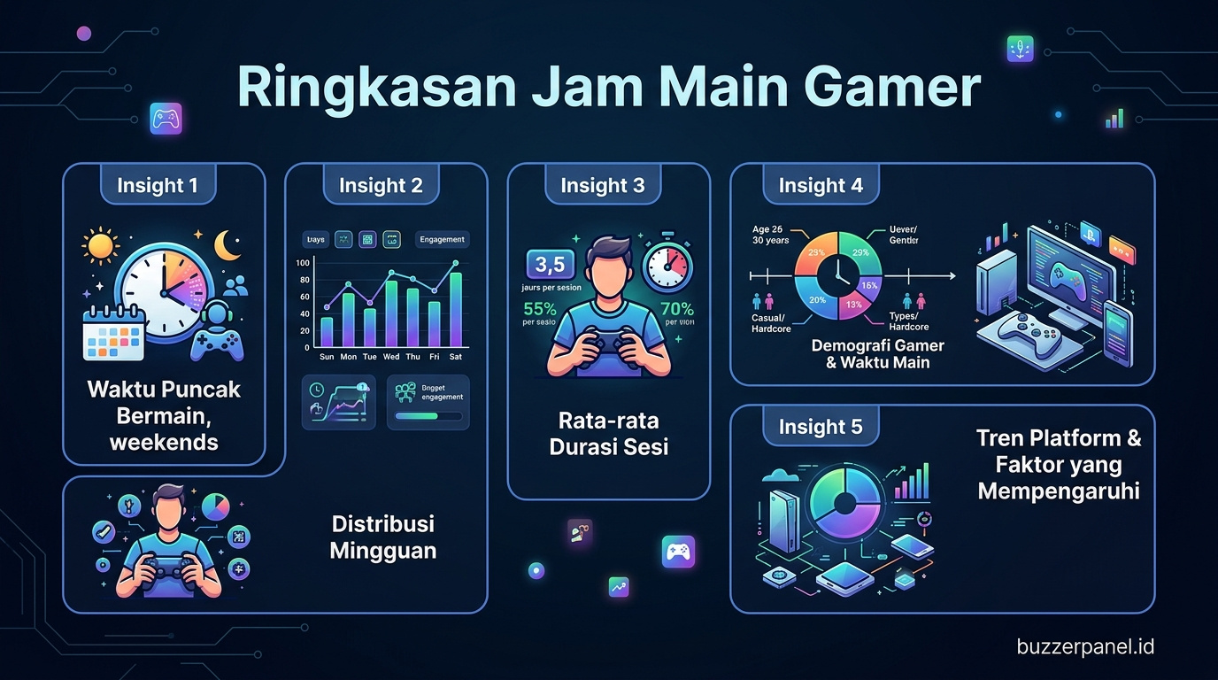 Ringkasan insight Jam Main Rata Rata Gamer Indonesia 2026