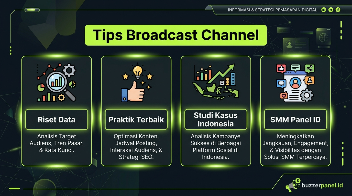 Infografik tips Instagram Broadcast Channel