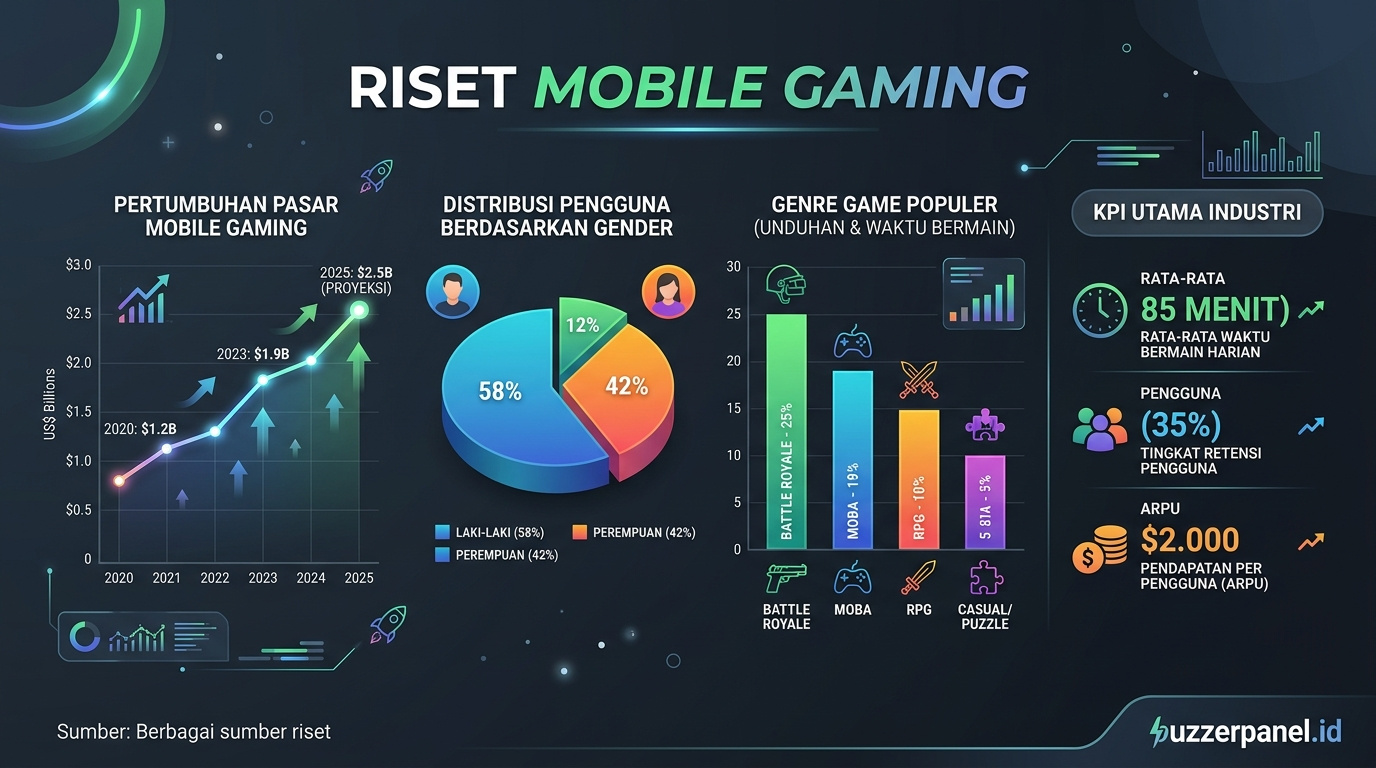 Data visualization Prediksi Mobile Gaming Indonesia 2026
