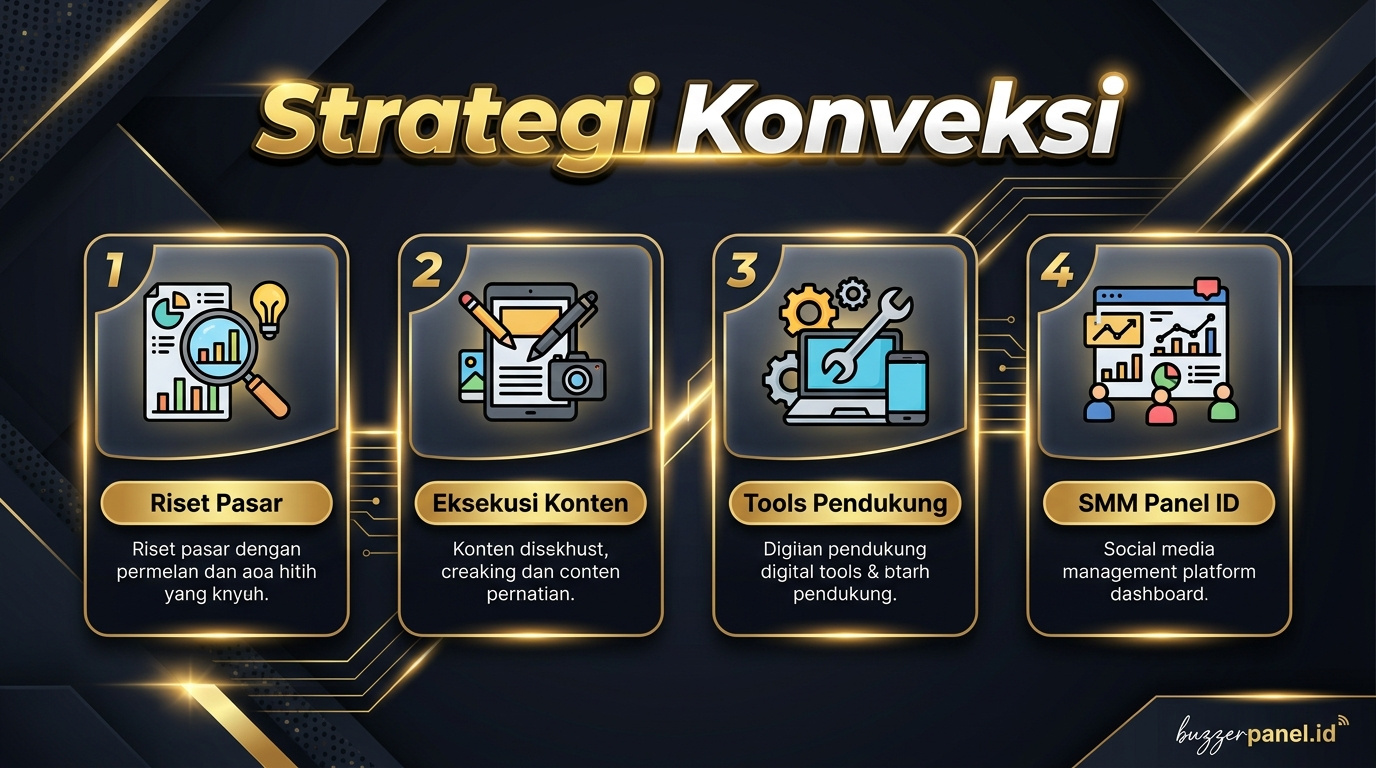 Infografik strategi Promosi Konveksi Tiktok 2026 - Konveksi