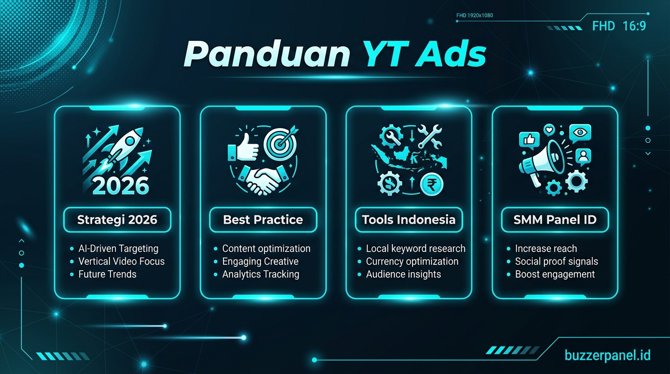 Tips Cara Setting Youtube Ads Creator 2026 Infografik tips Cara Setting Youtube Ads Creator 2026 - panduan YT Ads