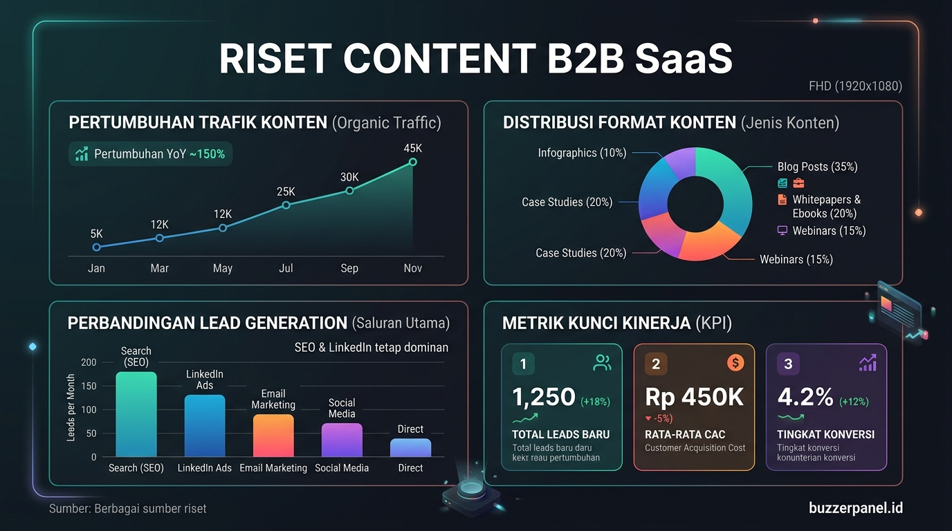 Data visualization Content Marketing B2b Saas Indonesia 2026