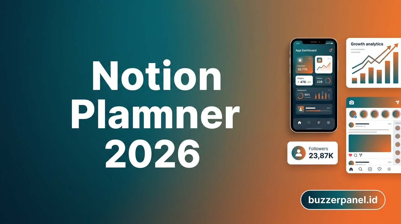Ilustrasi Notion Content Planner Creator 2026 - Notion Planner BuzzerPanel