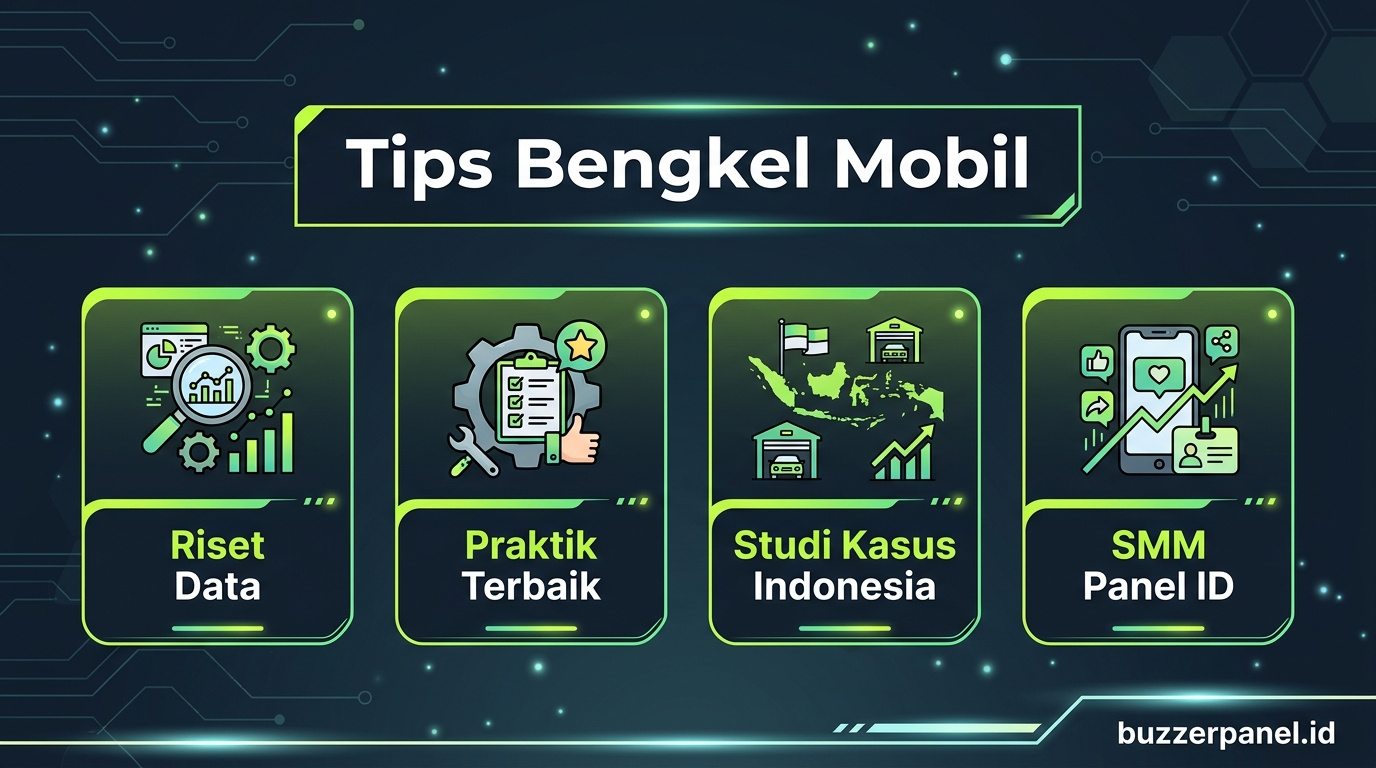 Infografik tips Promosi Bengkel Mobil Sosmed