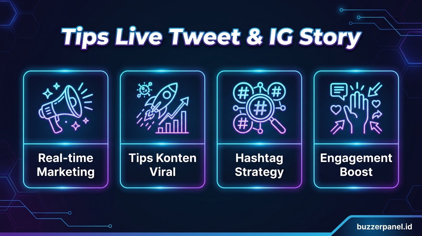 Tips Boost Engagement Live Tweet Ig Story - Tips Strategi | Buzzerpanel.id Tips Boost Engagement Live Tweet Ig Story infografis tips strategi
