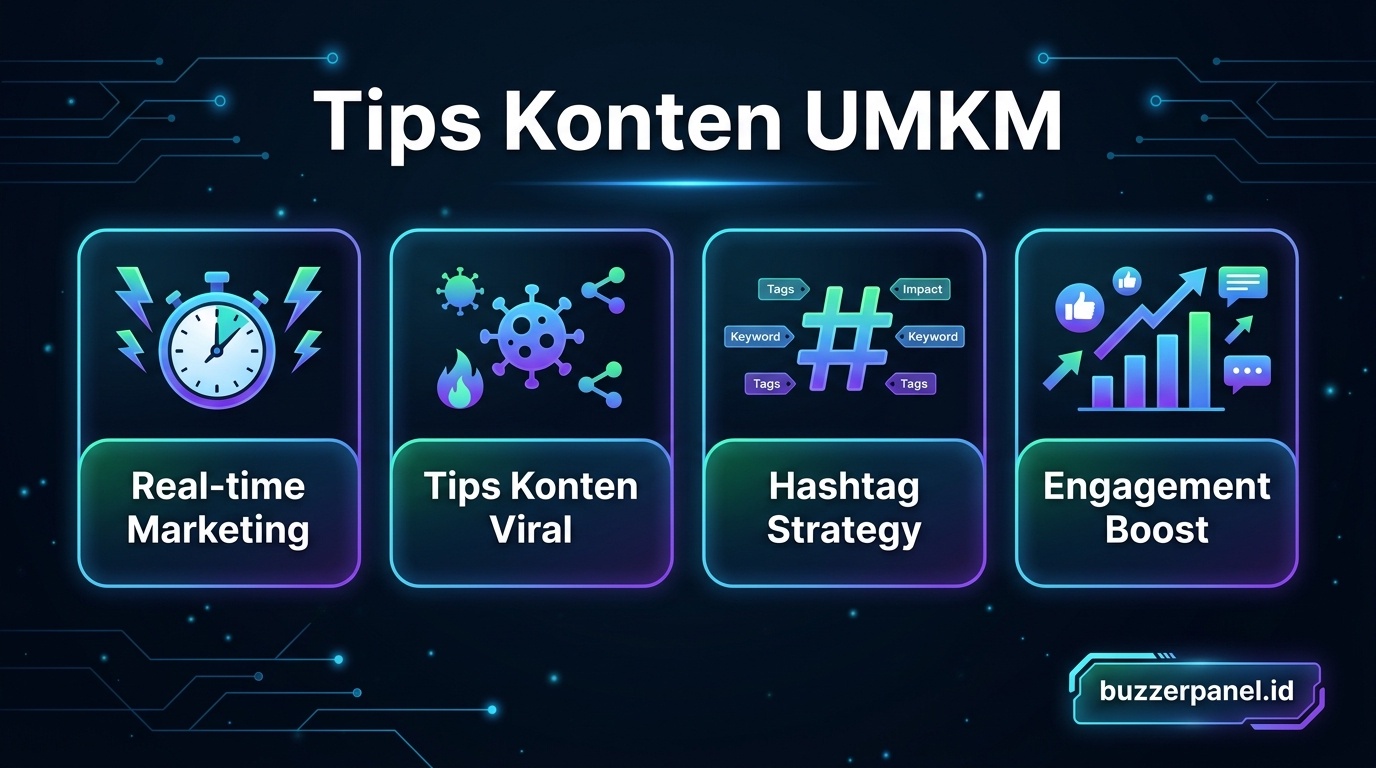 Strategi Konten Trending Umkm Indonesia 2026 infografis tips strategi