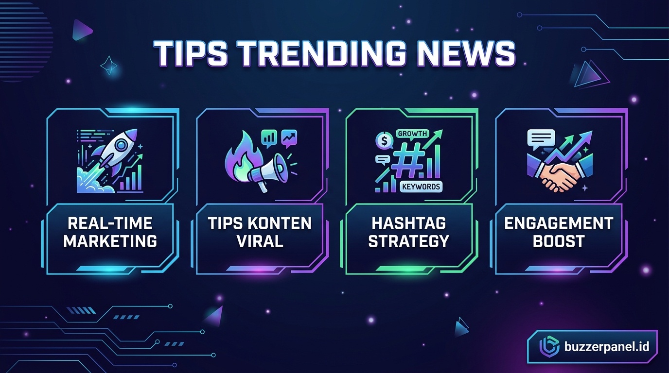 Leverage Trending News Indonesia Sosmed Creator infografis tips strategi