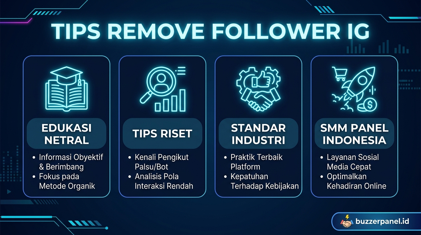 Remove Follower Instagram infografis tips evaluasi