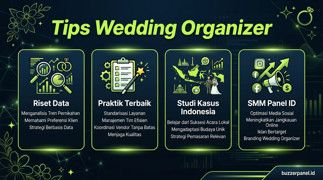 Infografik tips Promosi Jasa Wedding Organizer