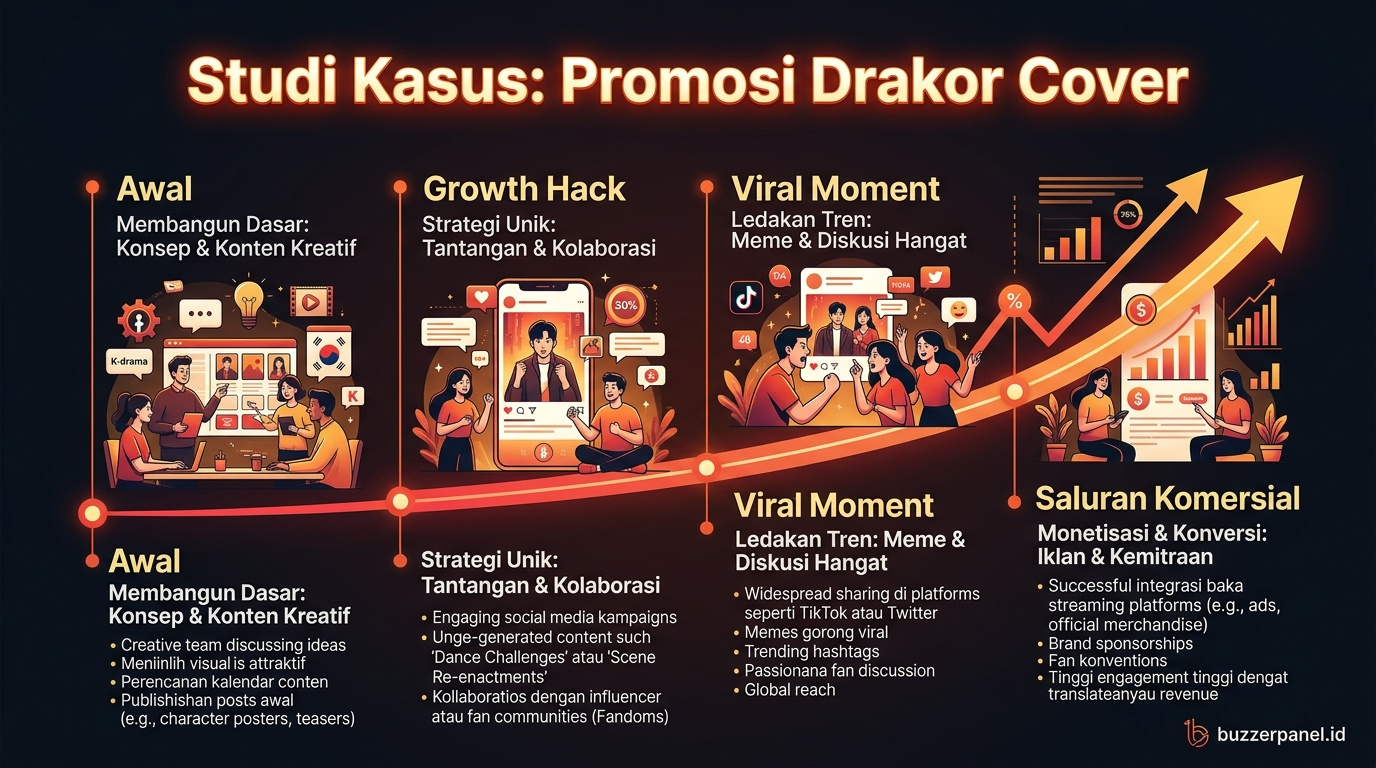Timeline storytelling Promosi Drama Korea Cover Indonesia 2026