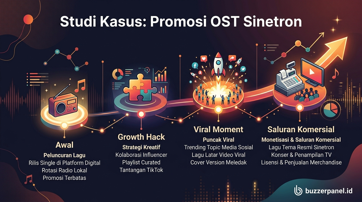 Timeline storytelling Promosi Lagu Ost Sinetron Indonesia 2026