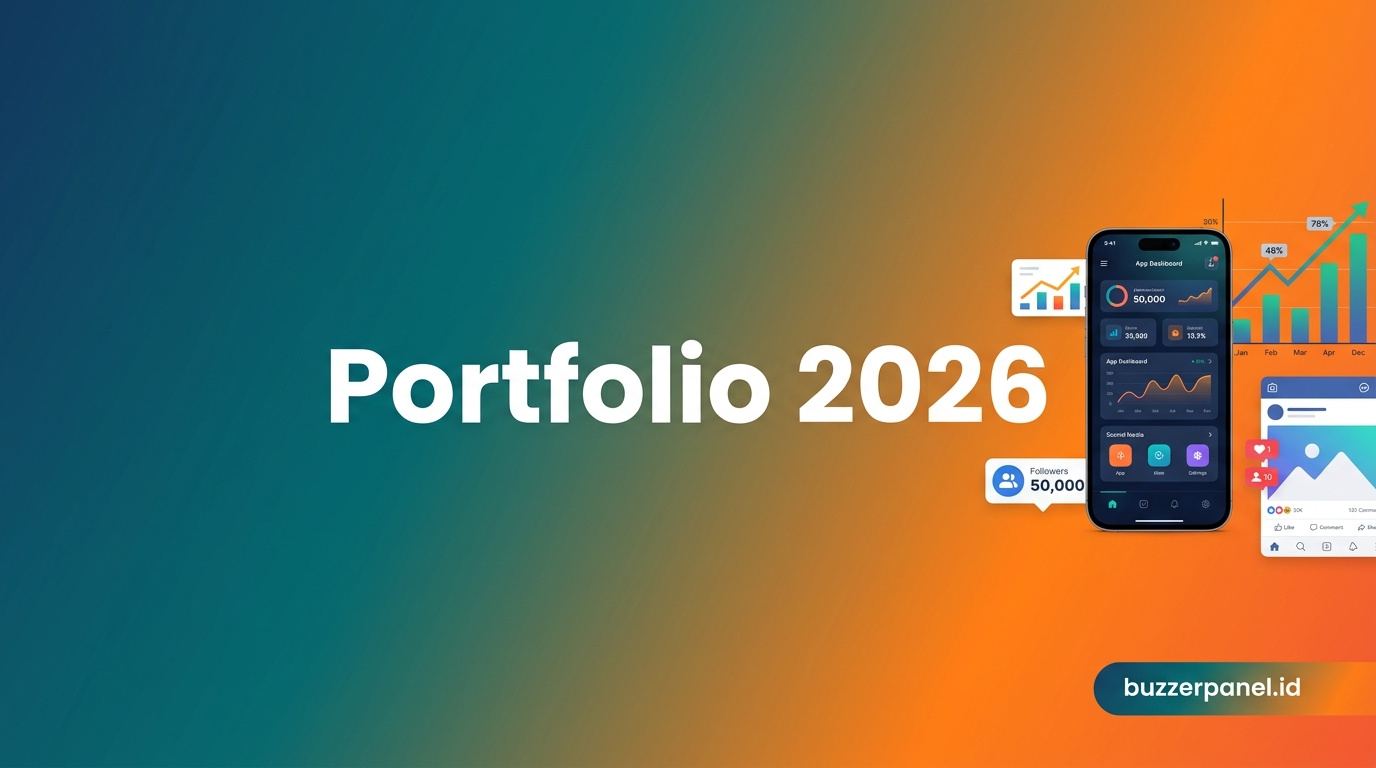 Ilustrasi Cara Bikin Portfolio Creator 2026 - Portfolio BuzzerPanel