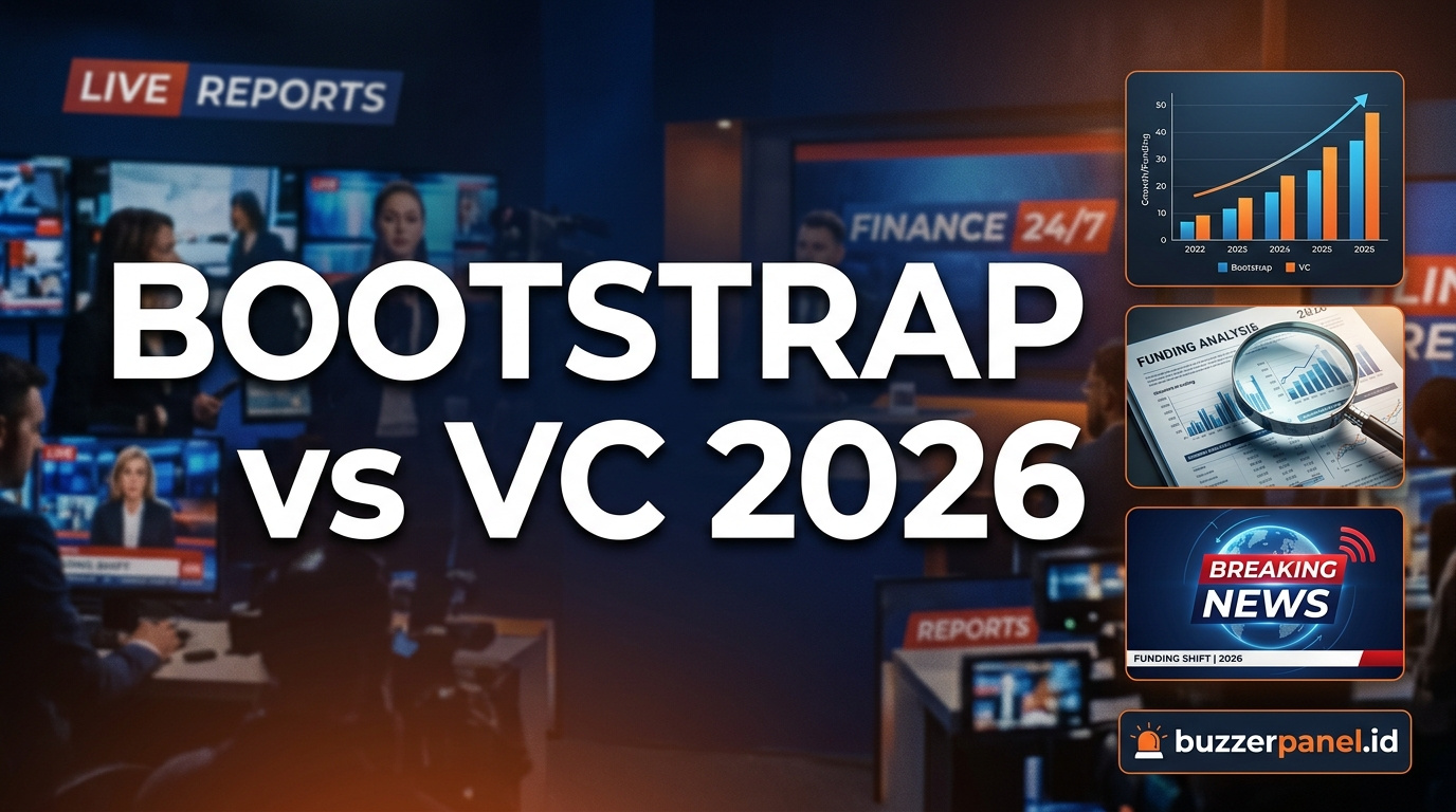 Ilustrasi Bootstrap Vs Venture Funded Indonesia 2026 - Bootstrap vs VC