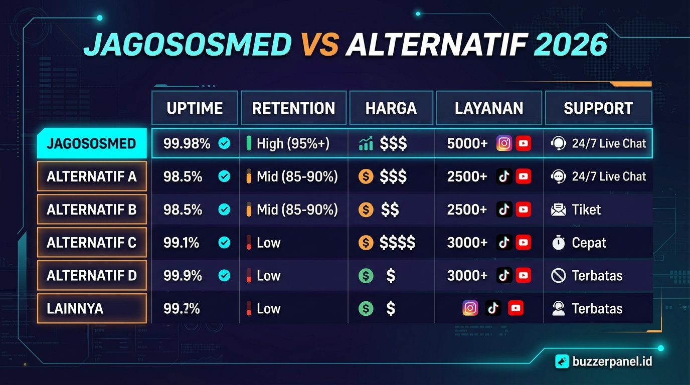 Compare Jagososmed alternatif 2026