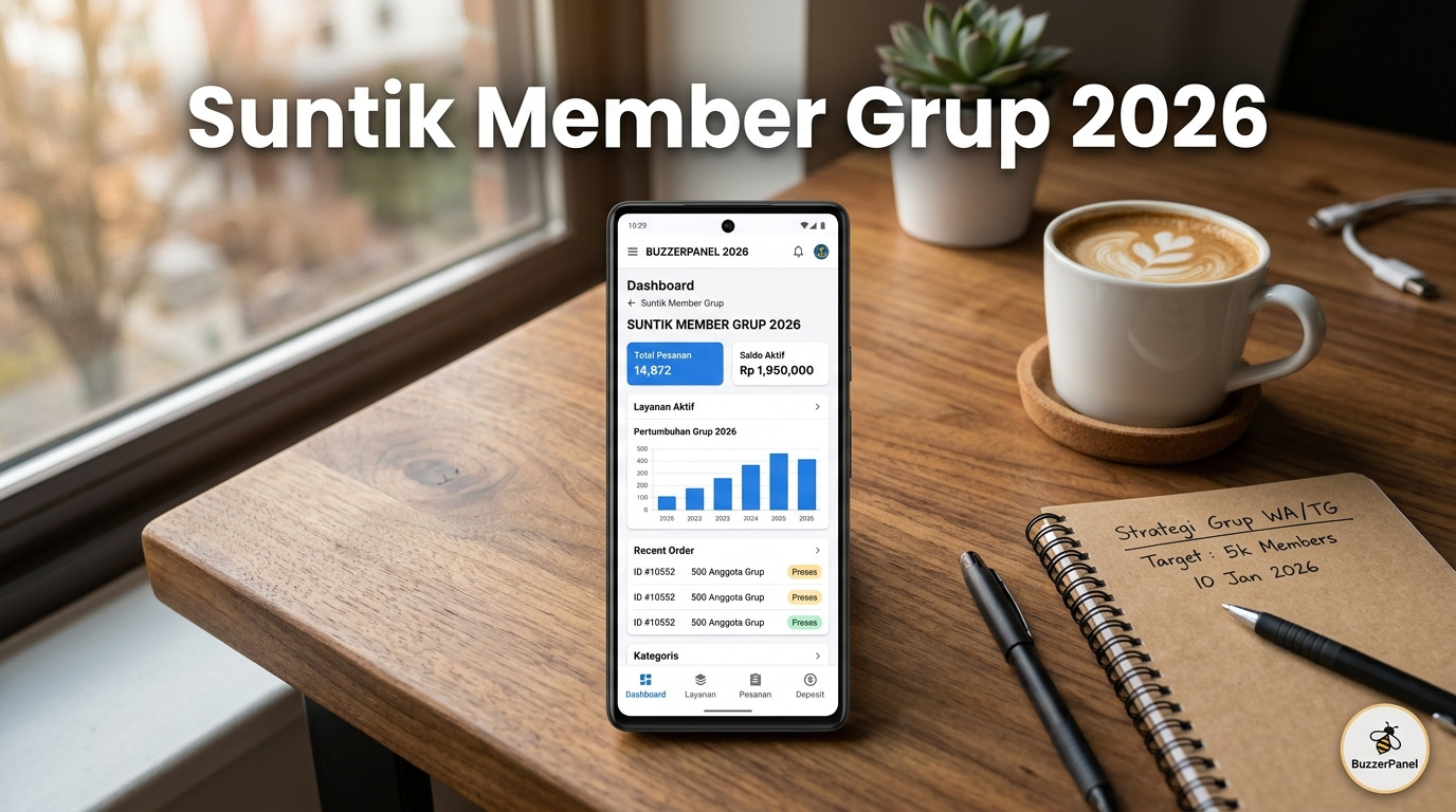 Panduan Suntik Member Grup Telegram 2026 di BuzzerPanel Indonesia