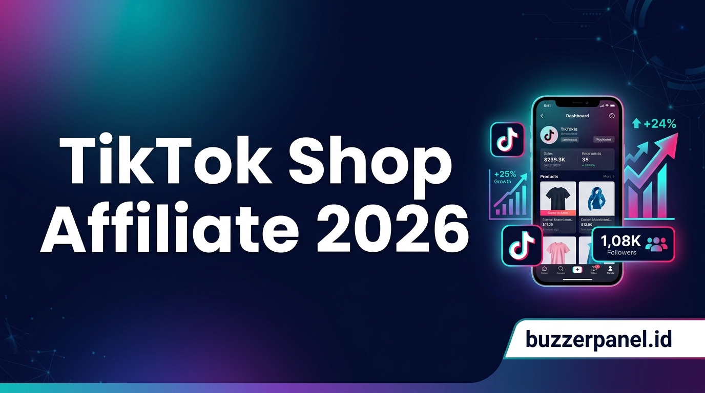 Panduan affiliate marketing tiktok shop pemula 2026 di BuzzerPanel Indonesia