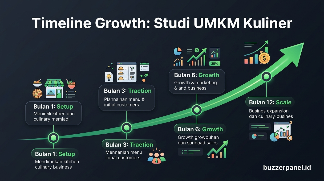 Infografik analisis Studi Kasus Umkm Kuliner Tiktok Panel 2026