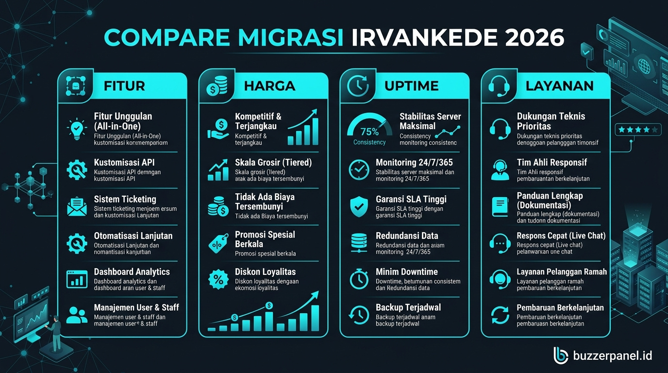 Infografik compare Cara Migrasi Dari Irvankede 2026