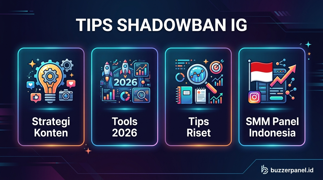 Infografik analisis cara cek shadowban instagram 2026