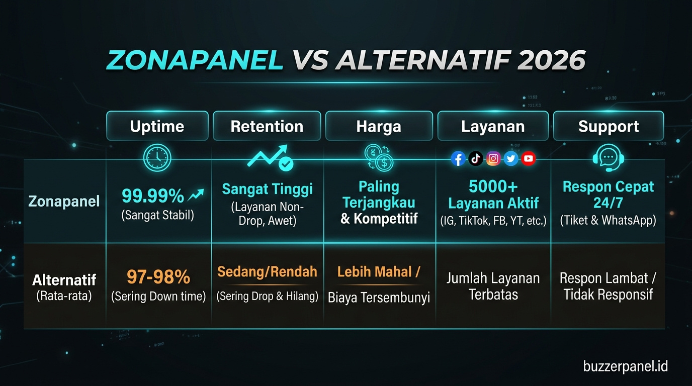 Compare Zonapanel Login alternatif 2026