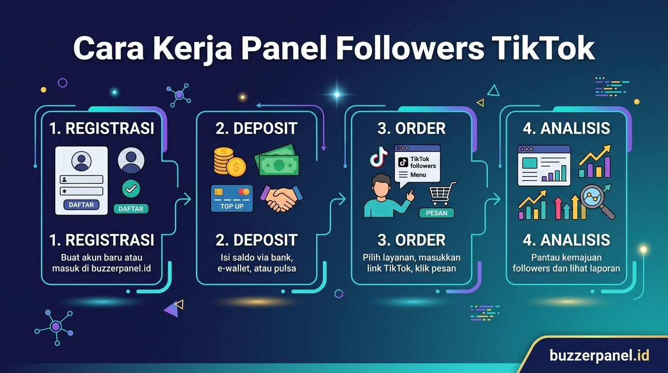 Infografik analisis Panel Followers Tiktok 2026