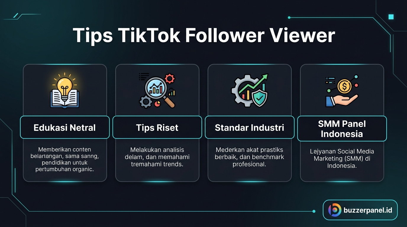 Infografik analisis tiktok follower viewer cara cek 2026