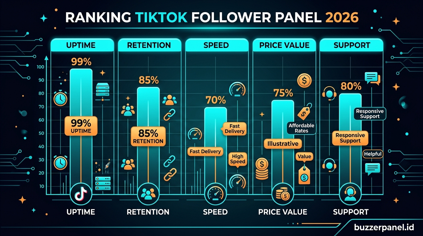 Infografik analisis Tiktok Follower Panel 2026