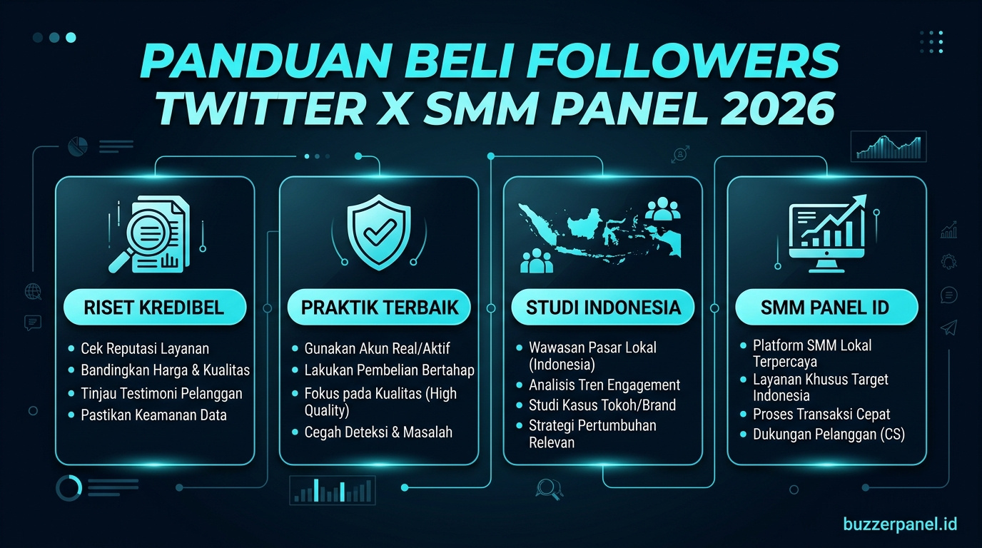 Infografik analisis beli followers twitter x smm panel 2026