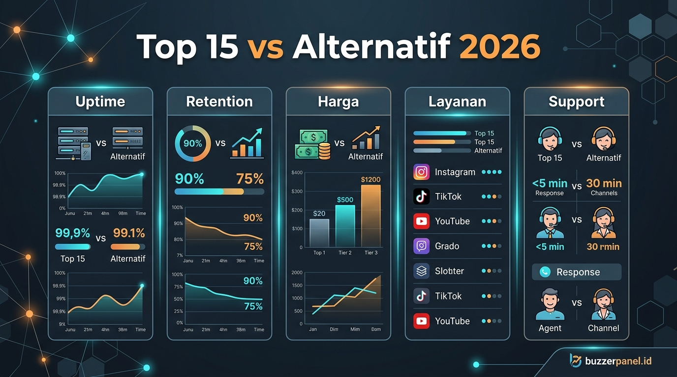 Compare Top 15 Smm Panel Terpercaya alternatif 2026