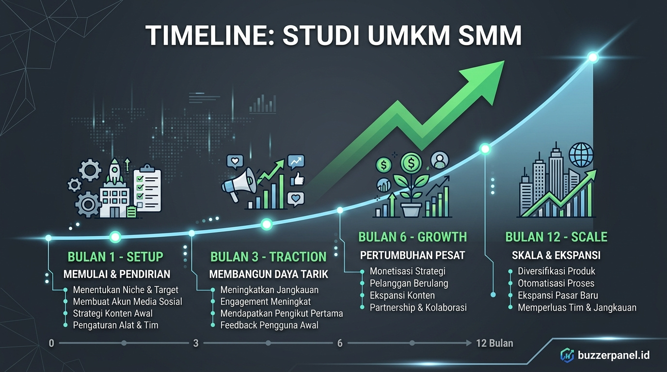 Infografik analisis Studi Kasus Umkm Smm Panel 2026