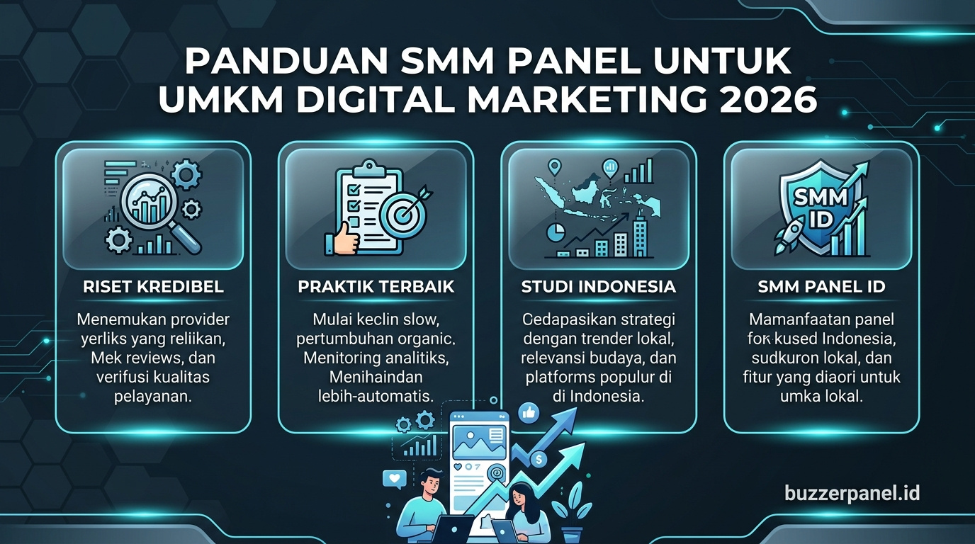 Infografik analisis smm panel untuk umkm digital marketing 2026