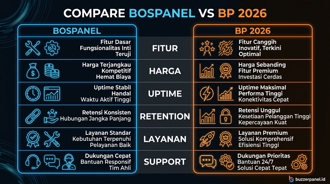 Infografik analisis Bospanel Vs Buzzerpanel 2026