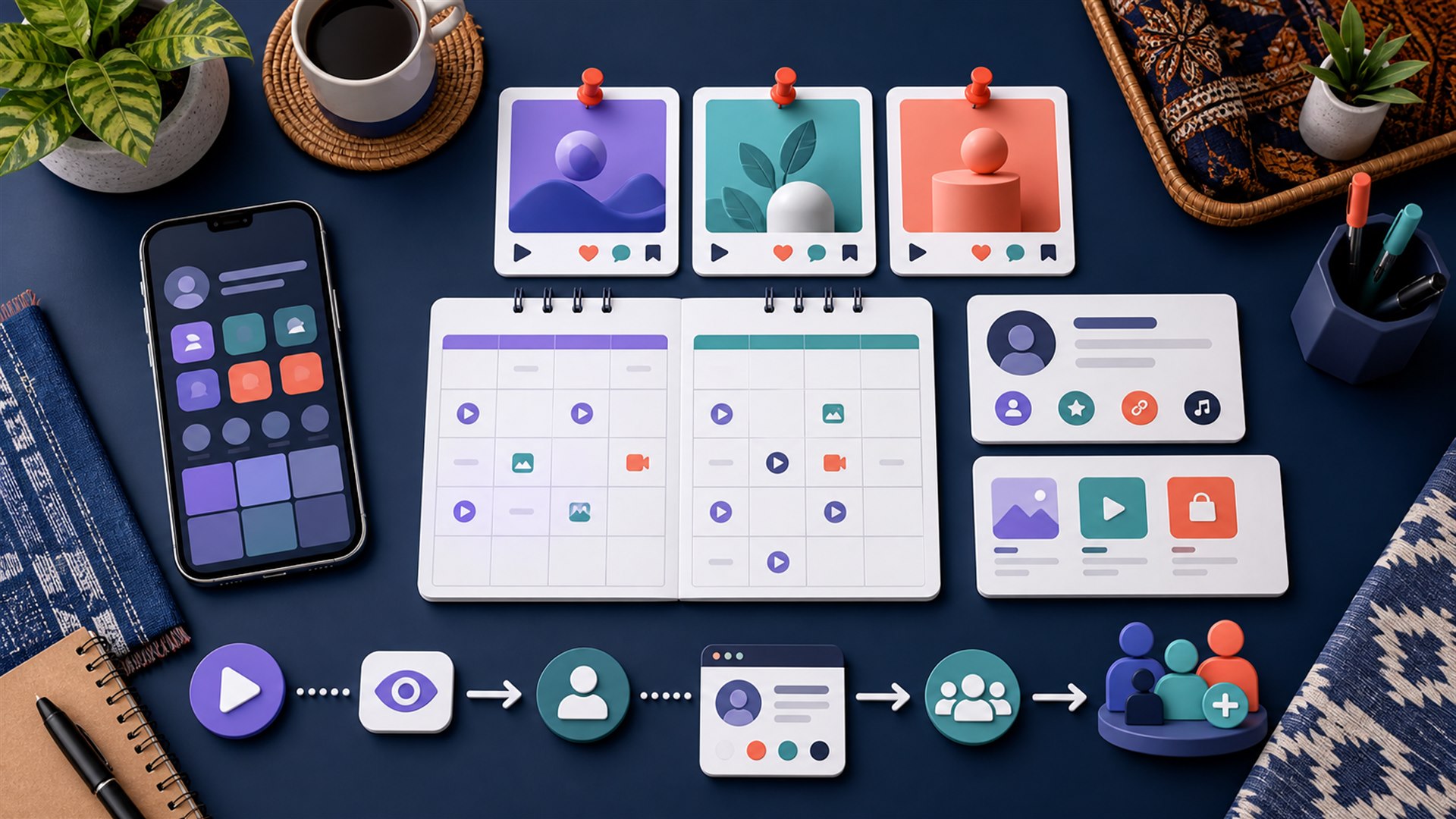 Papan audit alur views TikTok menjadi followers untuk evaluasi konten
