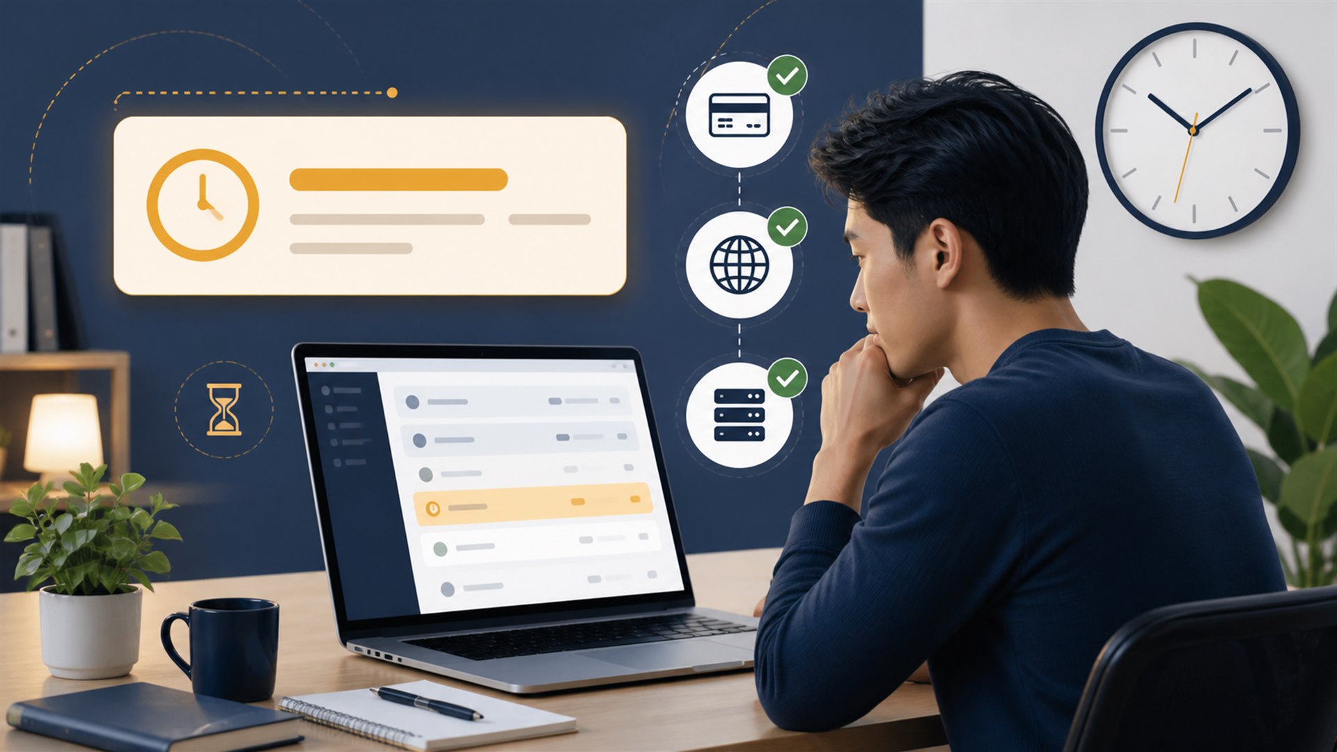 Dashboard order smm panel pending dengan jam pemeriksaan dan checklist target