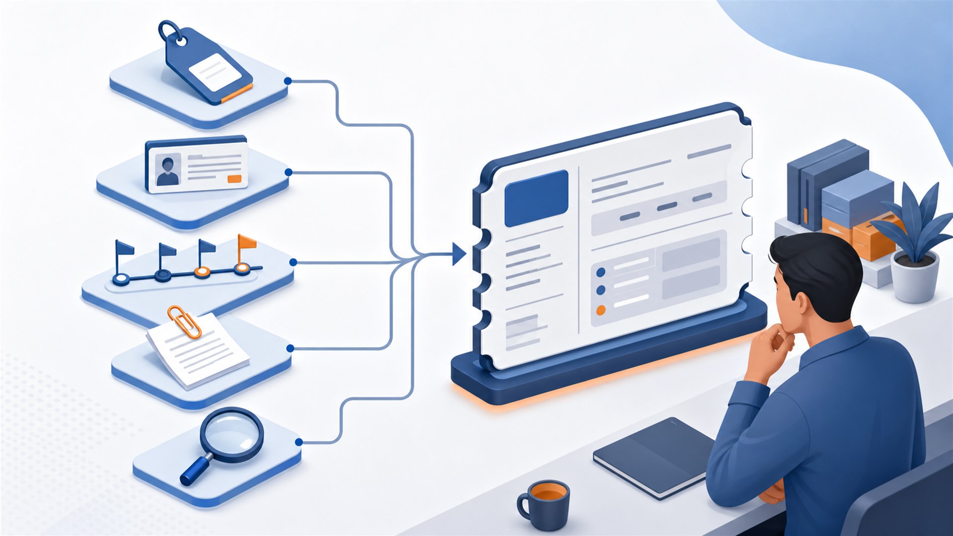 Diagram tiket order smm panel dari gejala hingga permintaan pemeriksaan