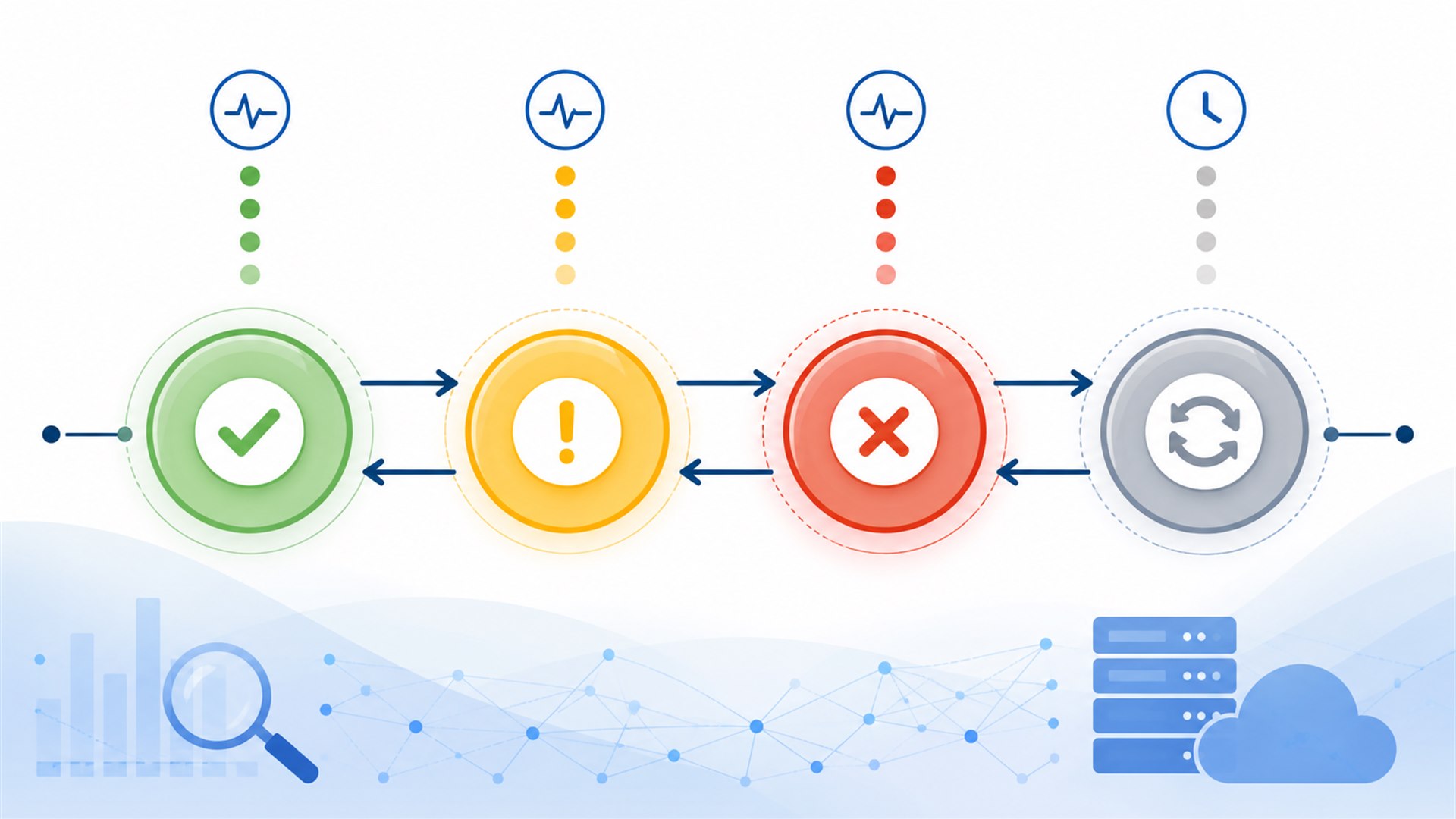 Diagram health check api smm panel dari healthy degraded unhealthy hingga unknown
