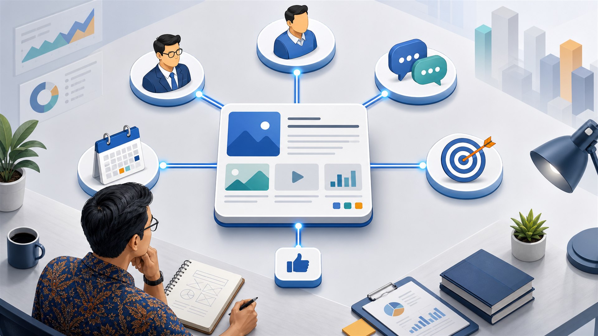 Jalur Alternatif Engagement B2B Diagram panel likes linkedin dibandingkan alternatif konten dan percakapan B2B