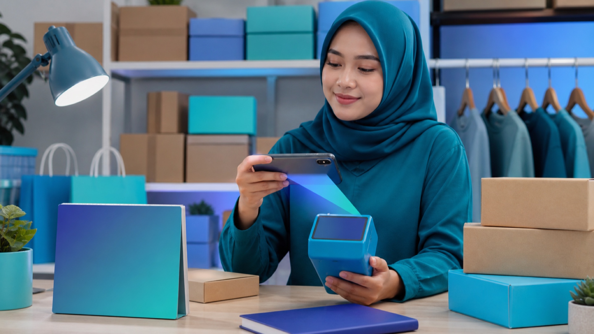 Pemilik olshop menyiapkan beli followers Instagram bayar QRIS dengan teliti